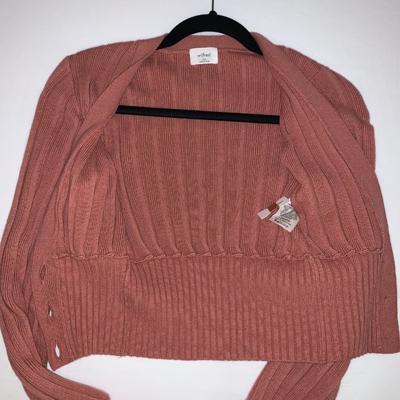 NEW WITH TAGS Wilfred Plunge Front Cardigan / Aritzia Thais knit cardigan XXS - Picture 5 of 5